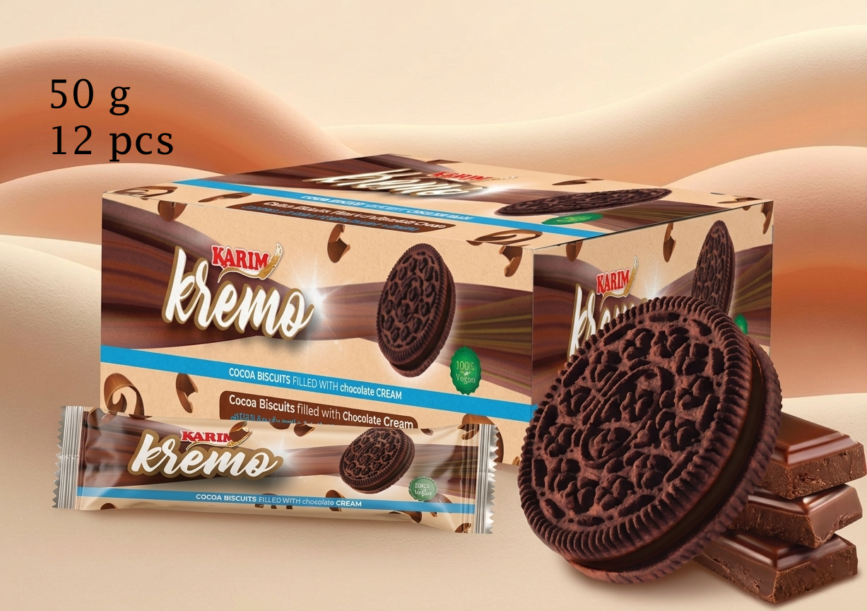 Kremo cocoa biscuits chocolate cream