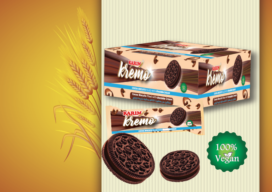 Kremo cocoa biscuits chocolate cream