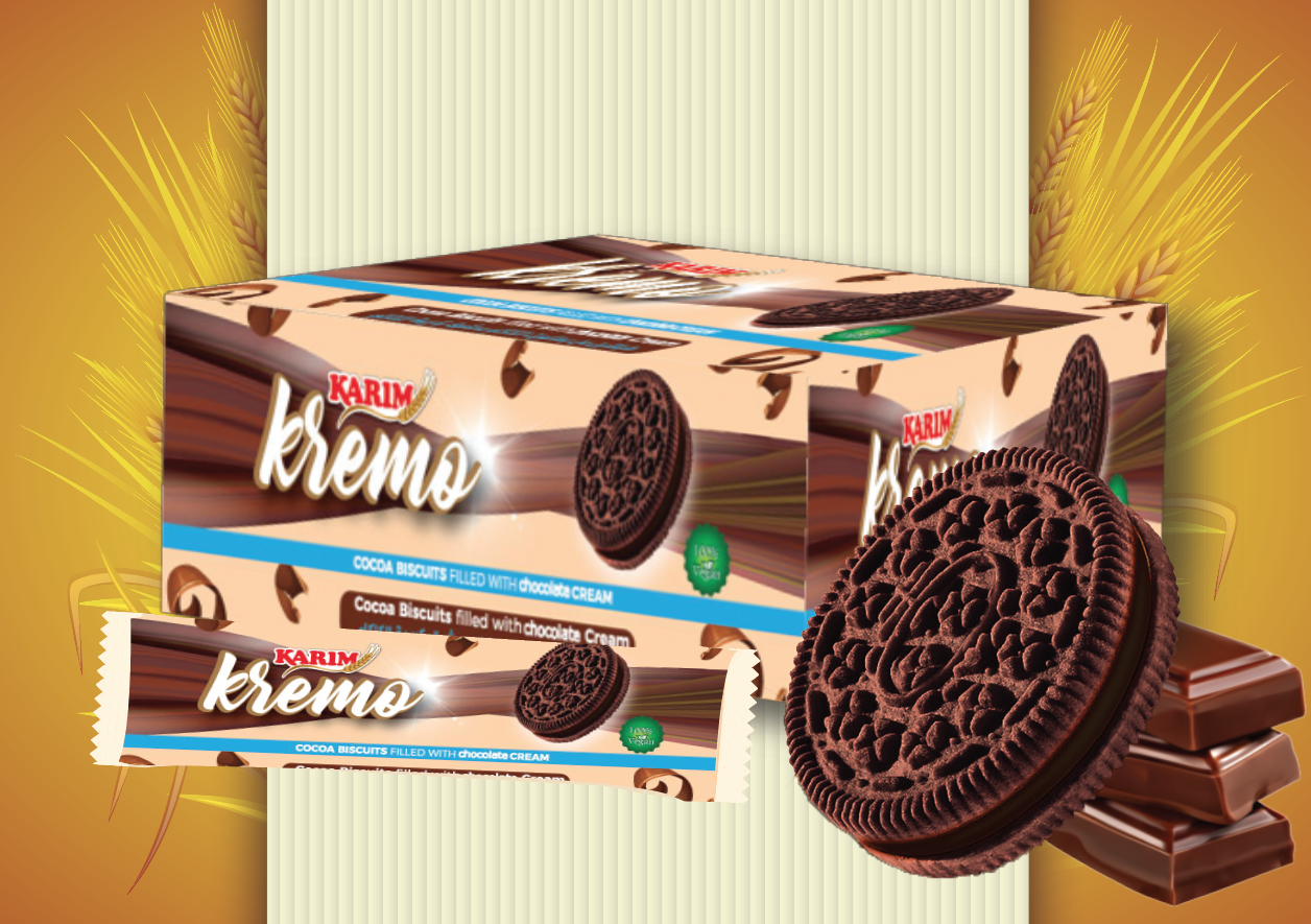 Kremo cocoa biscuits chocolate cream