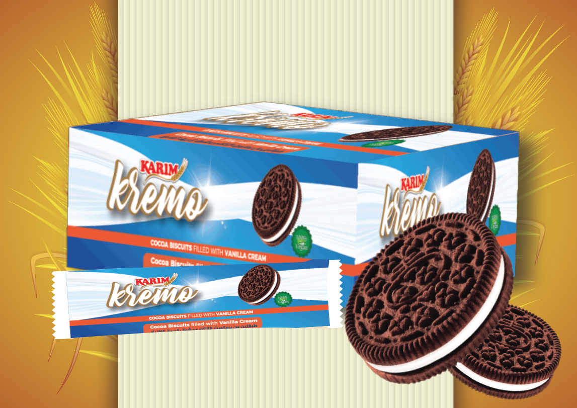 Kremo cocoa biscuits vanilla cream