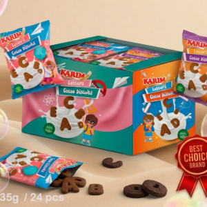 Letters cocoa crackers