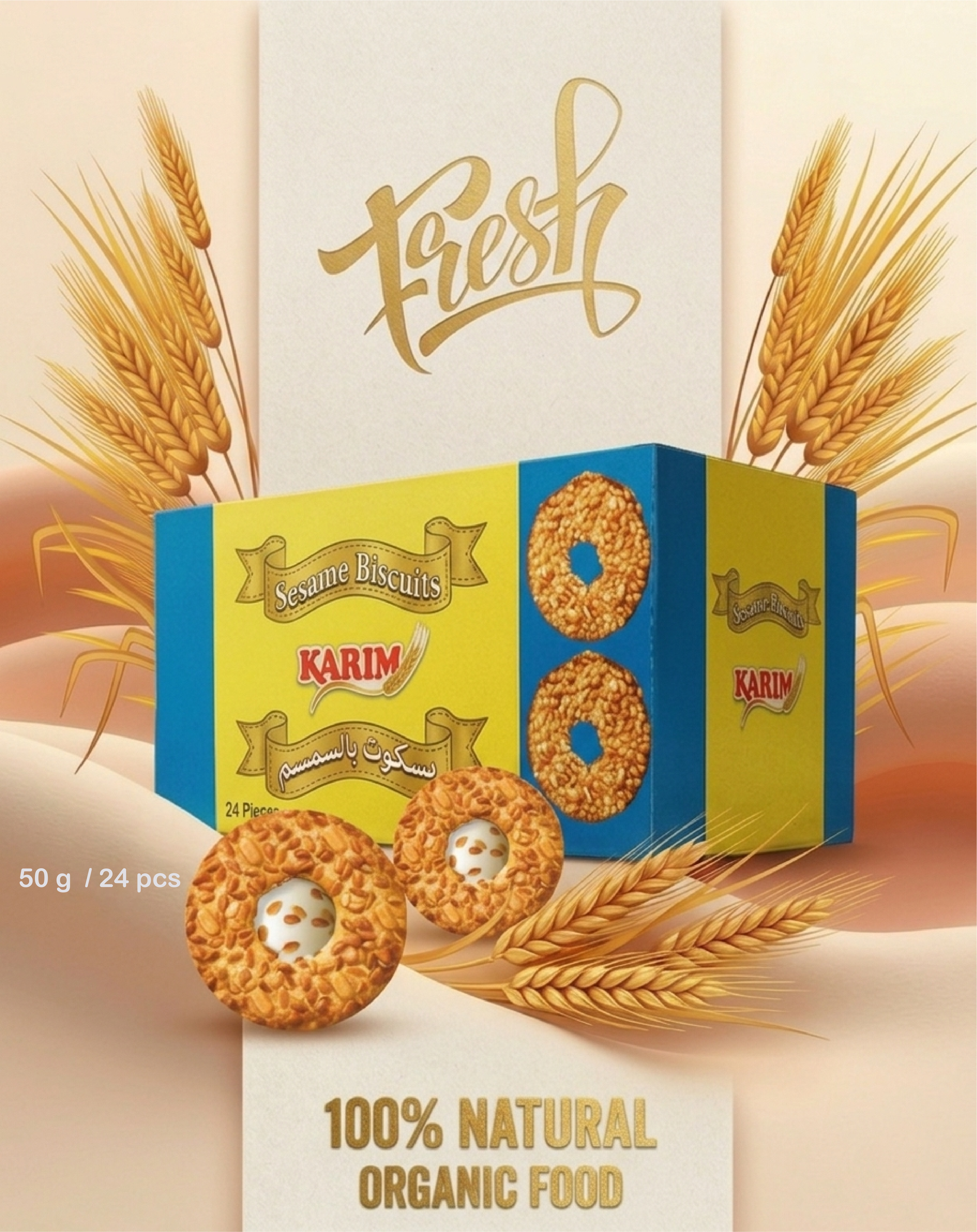 sesame Crunchy Biscuits (tastes as barazek)