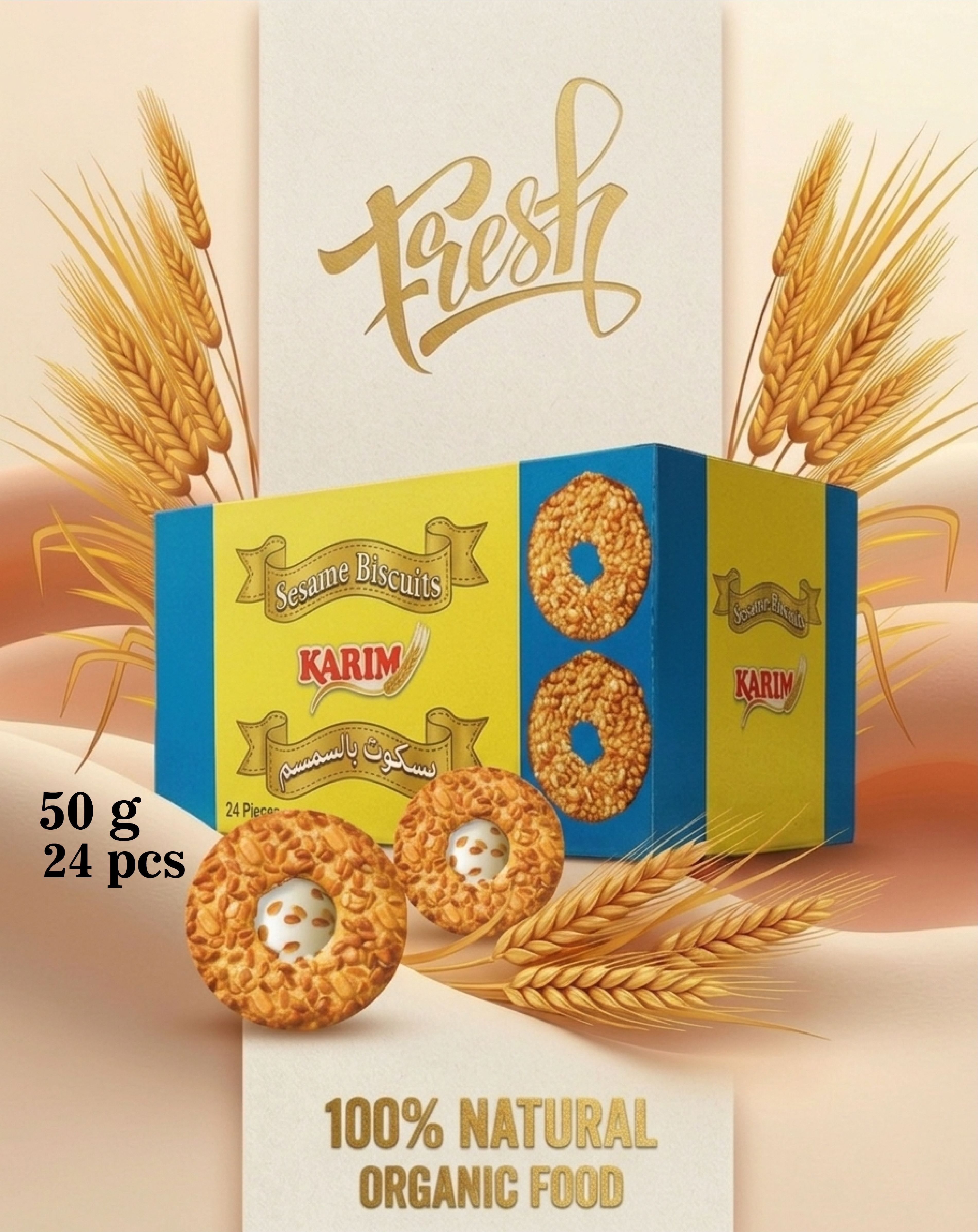 sesame Crunchy Biscuits (tastes as barazek)